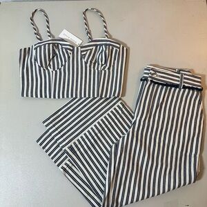 Moon River Navy and White Striped Set
